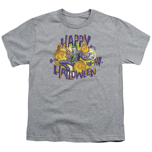 Batman - Ha Ha Halloween - Short Sleeve Youth 18/1 - Athletic Heather T-shirt