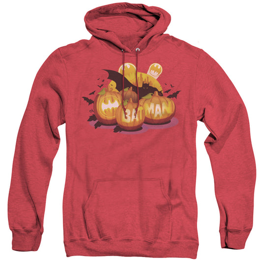 Batman - Bat O Lanterns - Adult Heather Hoodie - Red