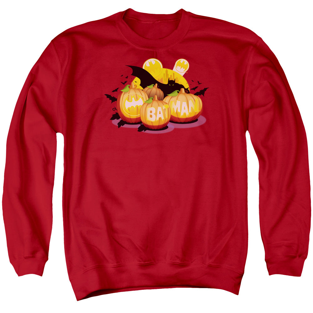 Batman - Bat O Lanterns - Adult Crewneck Sweatshirt - Red