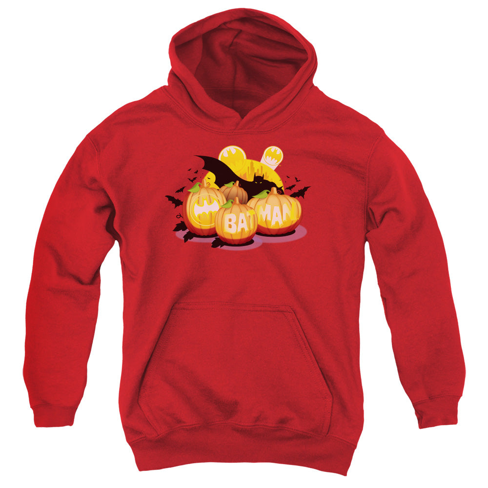 Batman - Bat O Lanterns - Youth Pull-over Hoodie - Red