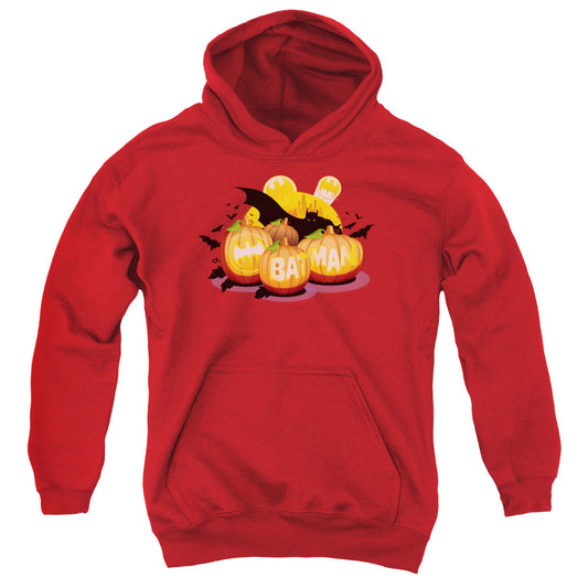 Batman - Bat O Lanterns - Youth Pull-over Hoodie - Red