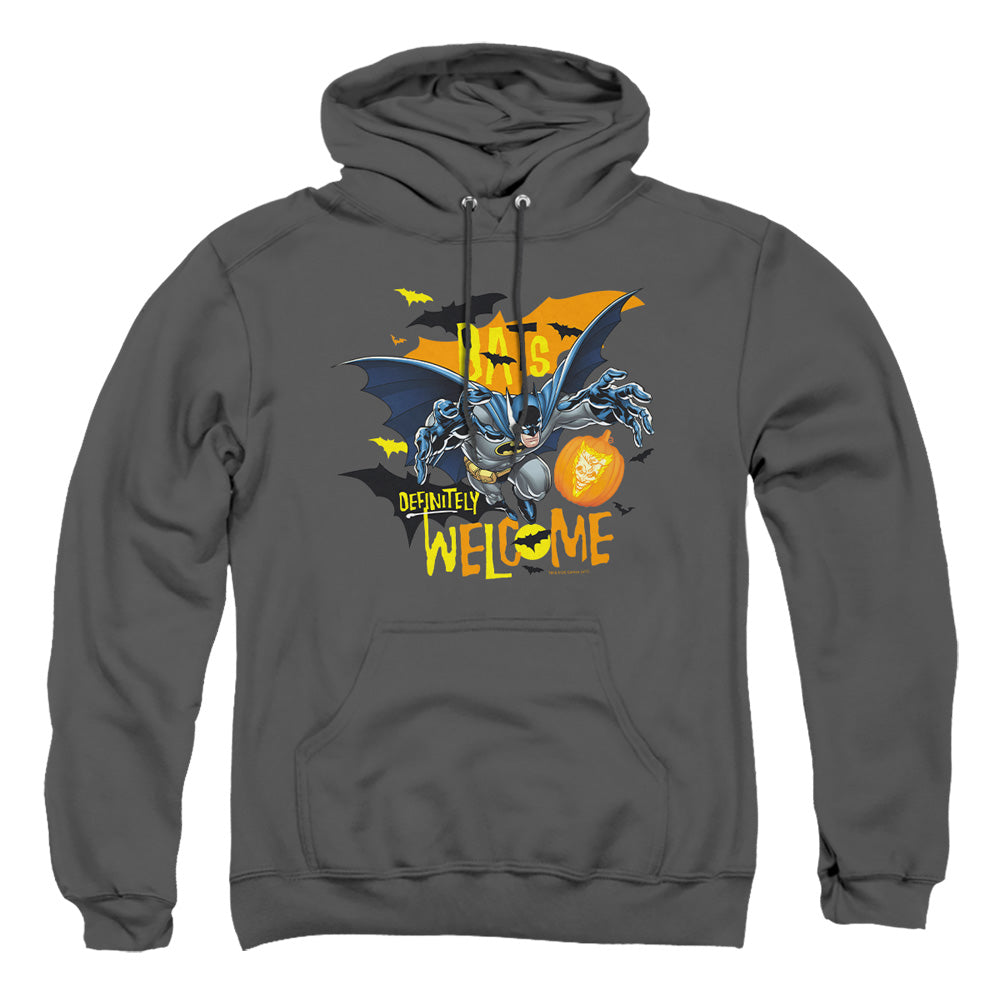 Batman - Bats Welcome - Adult Pull-over Hoodie - Charcoal