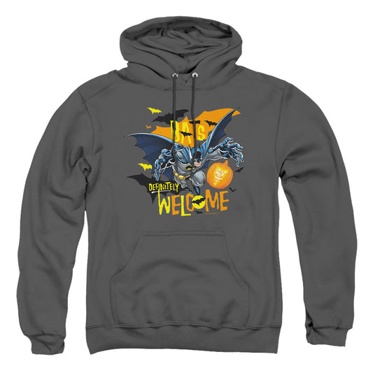 Batman - Bats Welcome - Adult Pull-over Hoodie - Charcoal