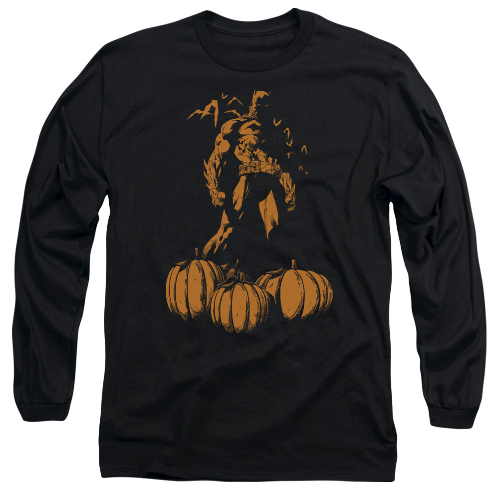 Batman - A Bat Among Pumpkins - Long Sleeve Adult 18/1 - Black T-shirt