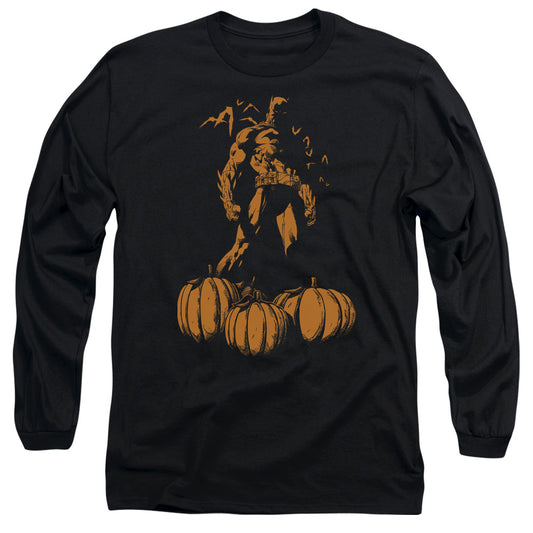 Batman - A Bat Among Pumpkins - Long Sleeve Adult 18/1 - Black T-shirt