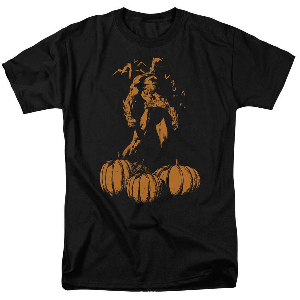 Batman - A Bat Among Pumpkins - Short Sleeve Adult 18/1 - Black T-shirt