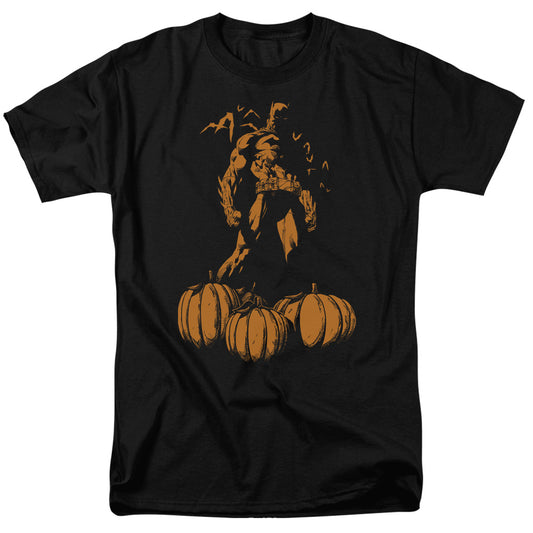 Batman - A Bat Among Pumpkins - Short Sleeve Adult 18/1 - Black T-shirt