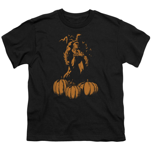 Batman - A Bat Among Pumpkins - Short Sleeve Youth 18/1 - Black T-shirt