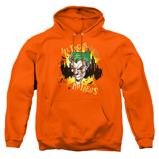 Batman - All Tricks  No Treats - Adult Pull-over Hoodie - Orange