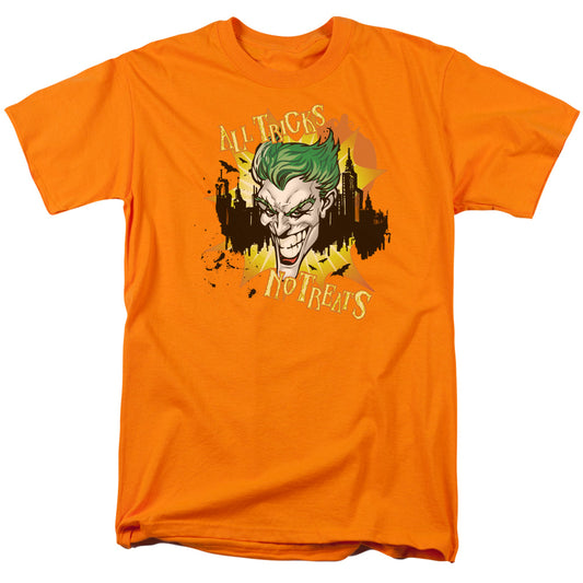 Batman - All Tricks  No Treats - Short Sleeve Adult 18/1 - Orange T-shirt