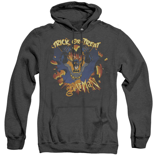 Batman - Pumpkin Burst - Adult Heather Hoodie - Black