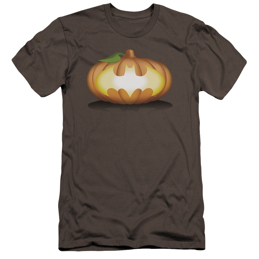Batman - Bat Pumpkin Logo-premuim Canvas Adult Slim Fit 30/1 - Charcoal