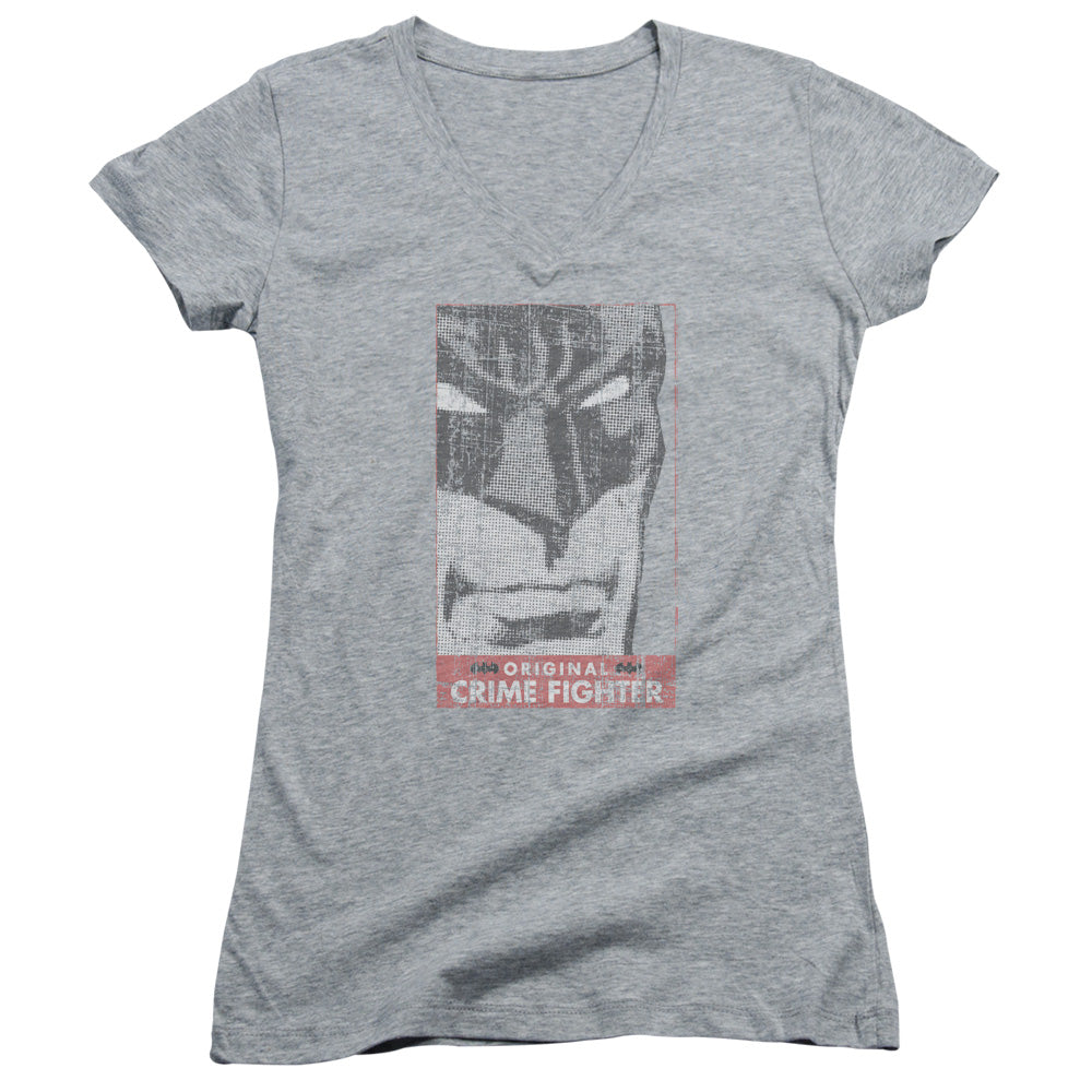 Batman - Orginal Crime Fighter - Junior V-neck - Athletic Heather