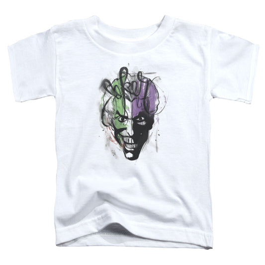Batman - Joker Airbrush - Short Sleeve Toddler Tee - White T-shirt