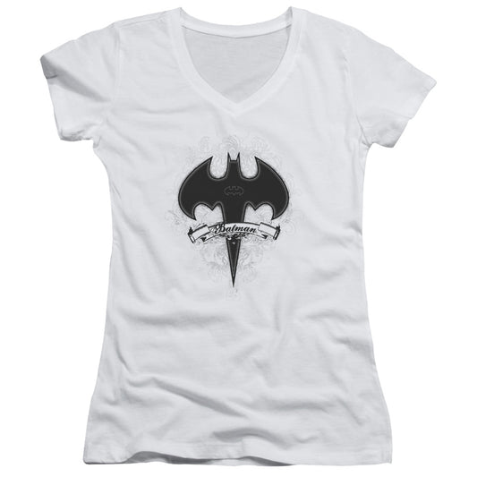 Batman - Gothic Gotham - Junior V-neck - White