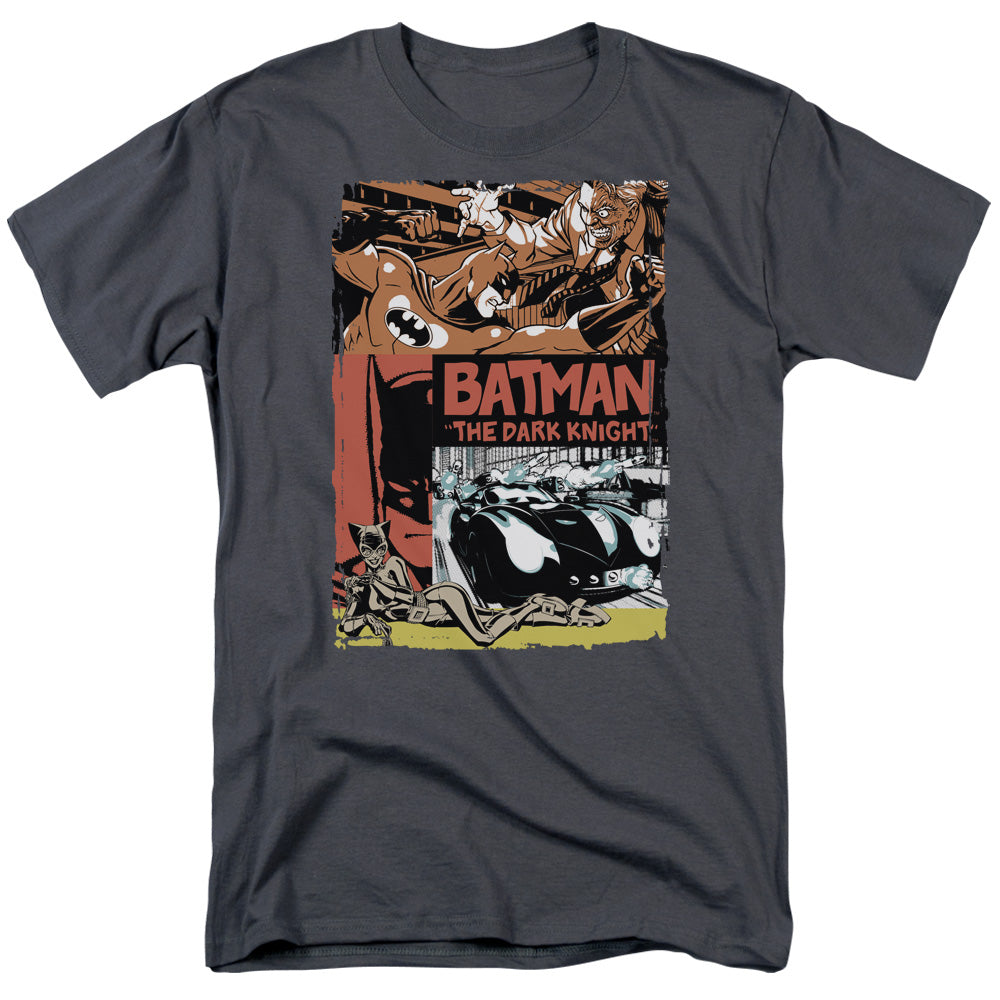 Batman - Old Movie Poster - Short Sleeve Adult 18/1 - Charcoal T-shirt