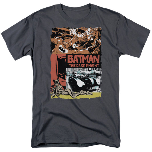 Batman - Old Movie Poster - Short Sleeve Adult 18/1 - Charcoal T-shirt
