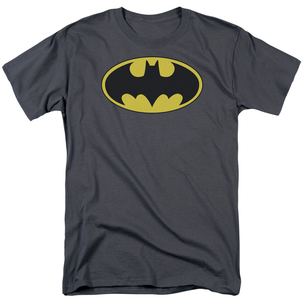 Batman - Classic Bat Logo - Short Sleeve Adult 18/1 - Charcoal T-shirt