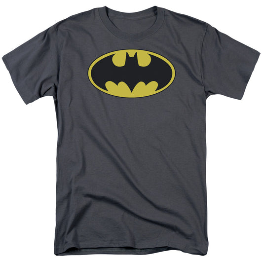 Batman - Classic Bat Logo - Short Sleeve Adult 18/1 - Charcoal T-shirt