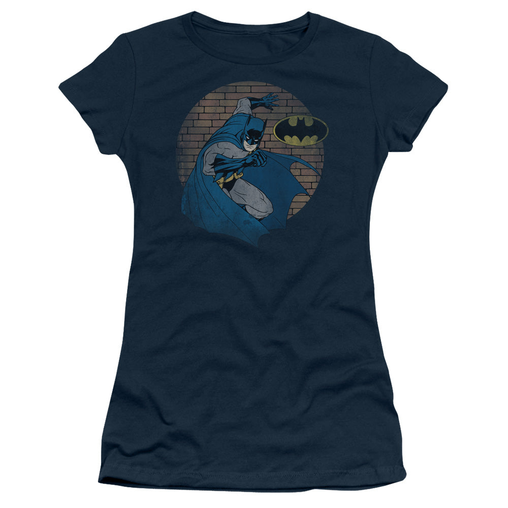 Batman - In The Spotlight - Short Sleeve Junior Sheer - Navy T-shirt
