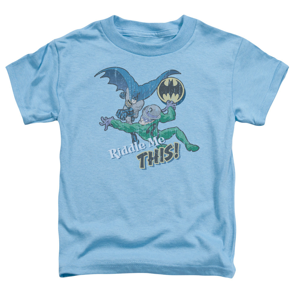 Batman - Riddle Me This - Short Sleeve Toddler Tee - Carolina Blue T-shirt