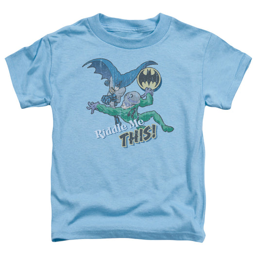 Batman - Riddle Me This - Short Sleeve Toddler Tee - Carolina Blue T-shirt
