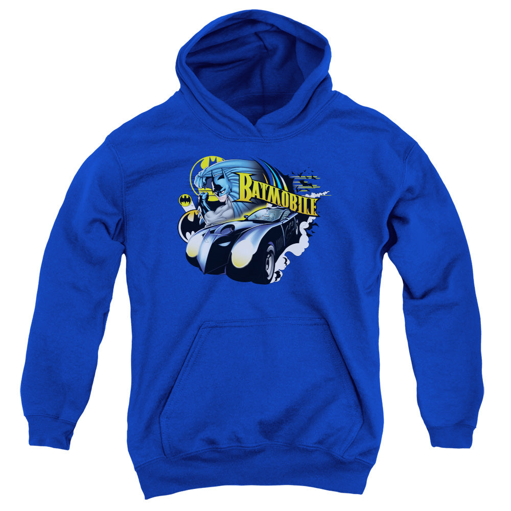 Batman - Batmobile - Youth Pull-over Hoodie - Royal