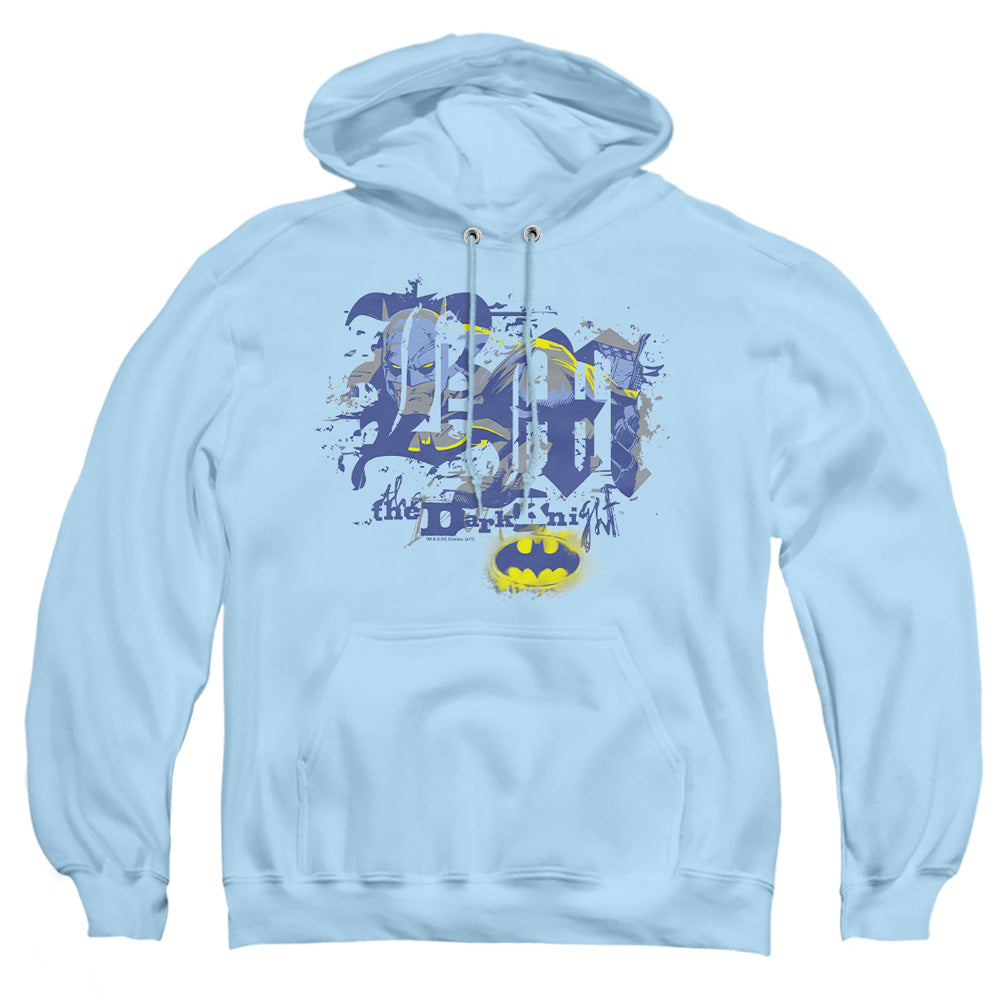 Batman - He Sees All - Adult Pull-over Hoodie - Light Blue