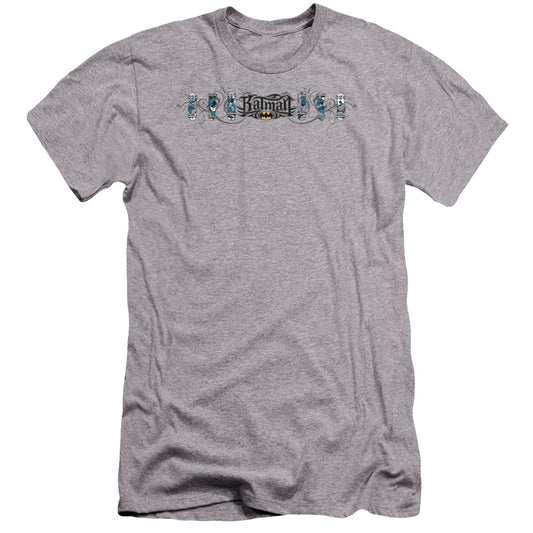 Batman - Skateboard Bats-premuim Canvas Adult Slim Fit 30/1 - Athletic Heather