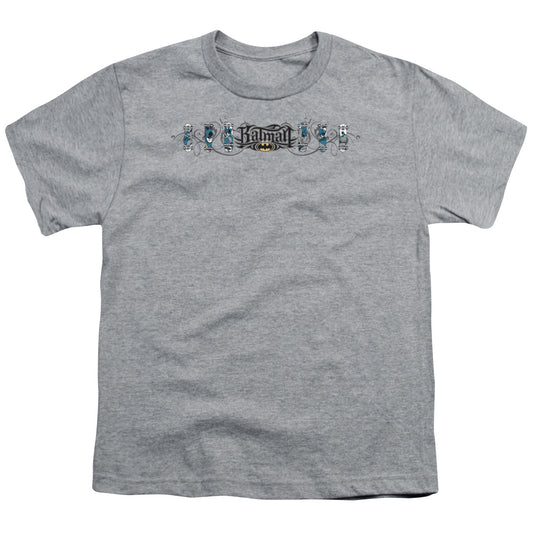 Batman - Skateboard Bats - Short Sleeve Youth 18/1 - Athletic Heather T-shirt