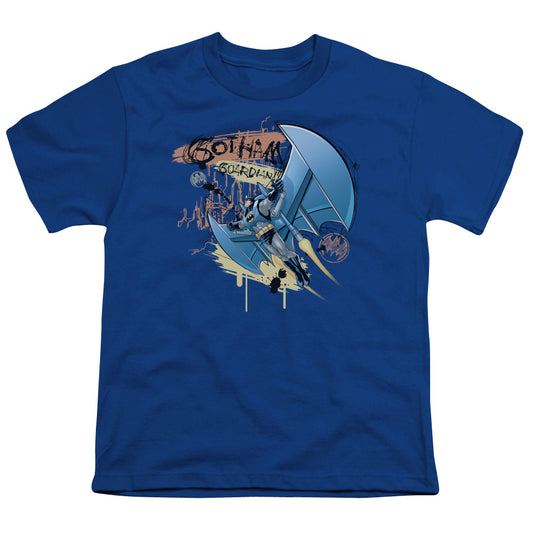 Batman - Knight Flight - Short Sleeve Youth 18/1 - Royal Blue T-shirt