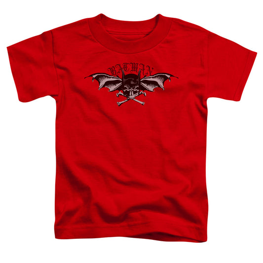 Batman - Wings Of Wrath - Short Sleeve Toddler Tee - Red T-shirt