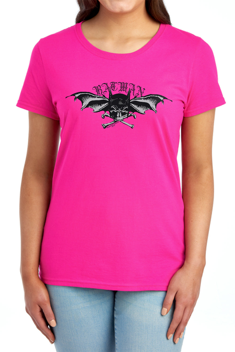 Batman - Wings Of Wrath - Short Sleeve Womens Tee - Red T-shirt