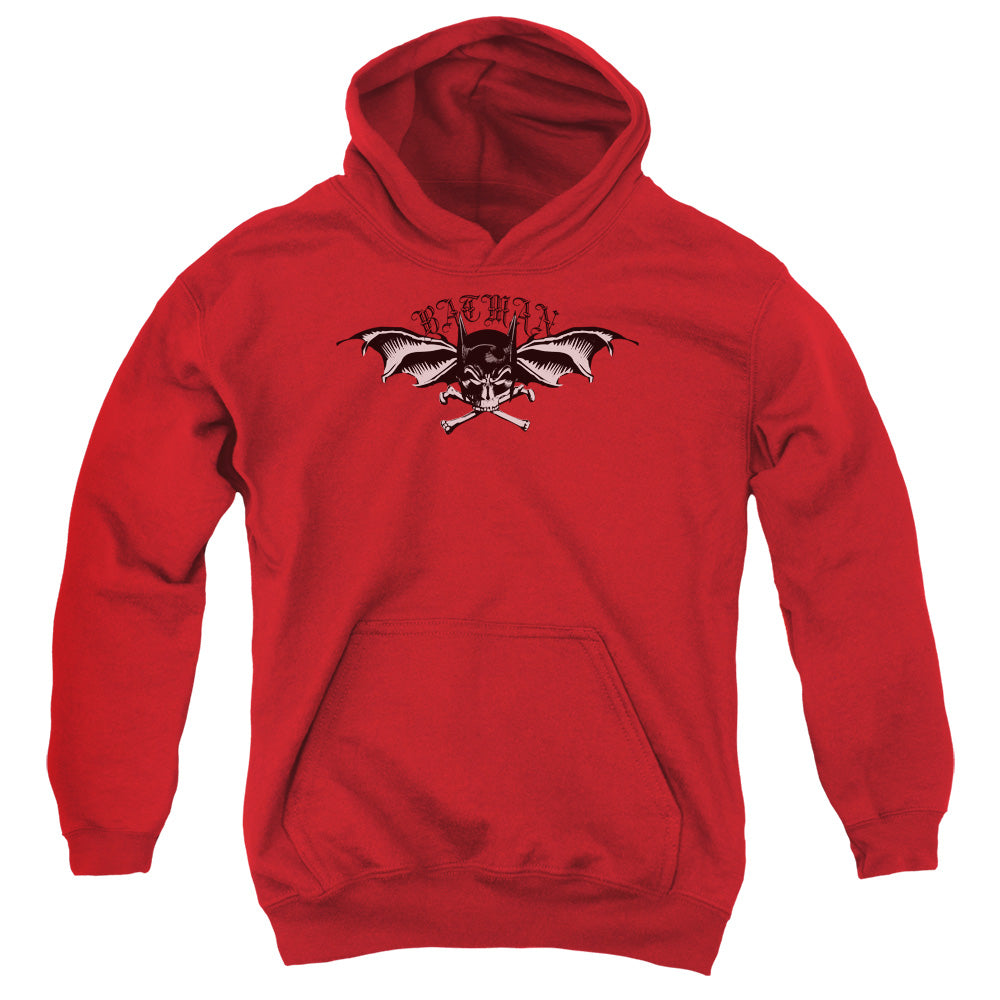 Batman - Wings Of Wrath - Youth Pull-over Hoodie - Red