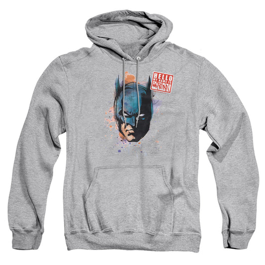 Batman - Hello - Adult Pull-over Hoodie - Athletic Heather