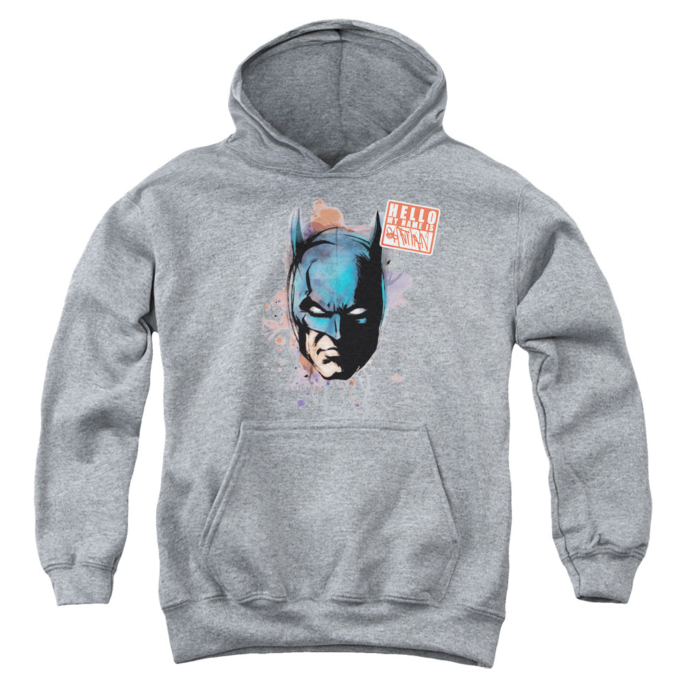 Batman Hello-youth Pull-over Hoodie - Heather