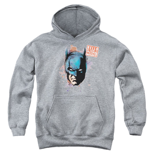 Batman Hello-youth Pull-over Hoodie - Heather