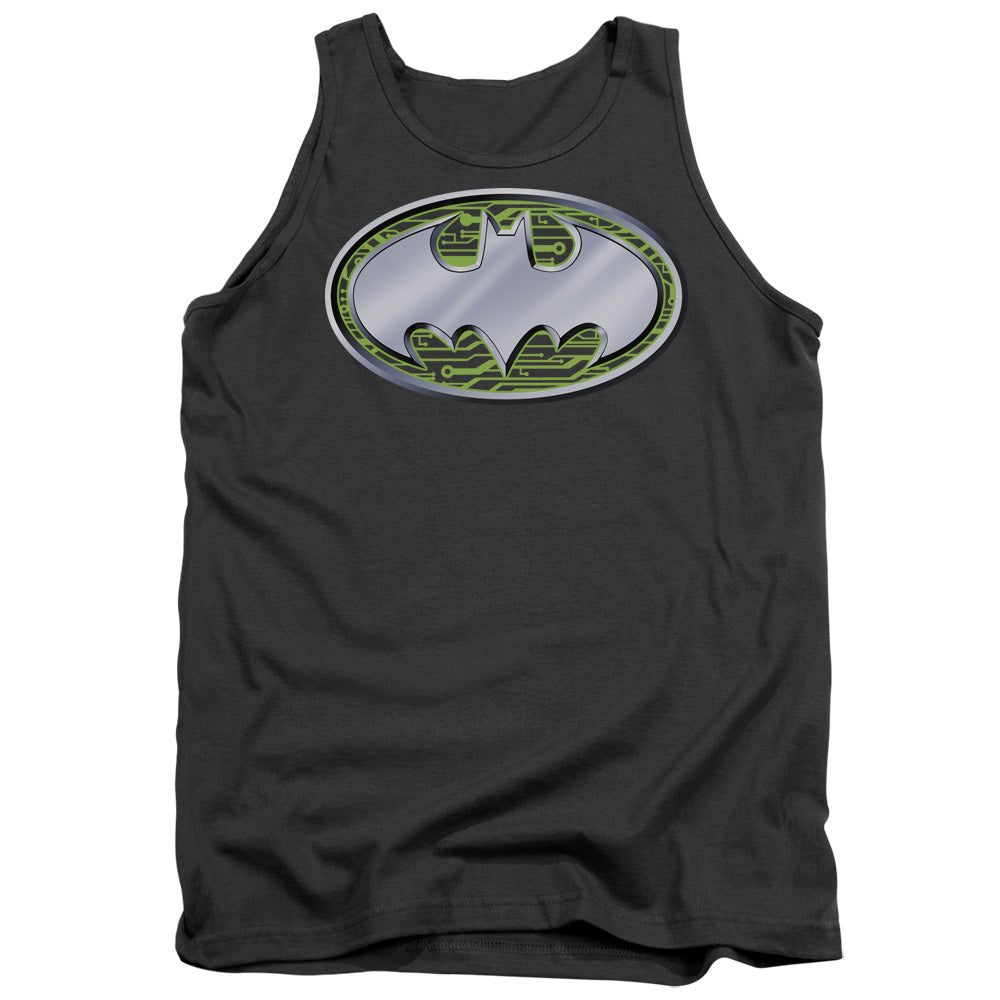 Batman - Circuits Logo - Adult Tank - Charcoal