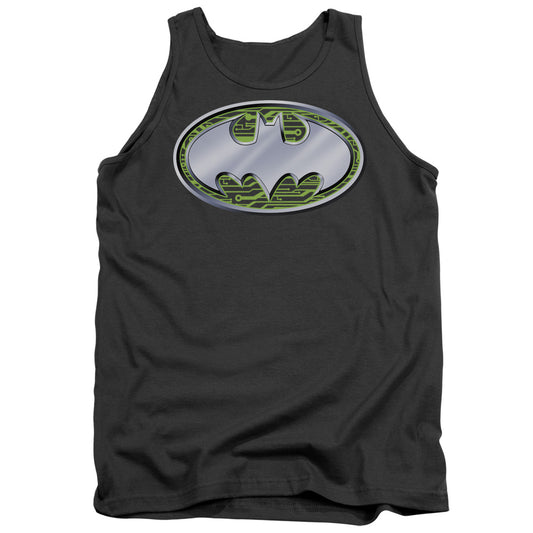 Batman - Circuits Logo - Adult Tank - Charcoal