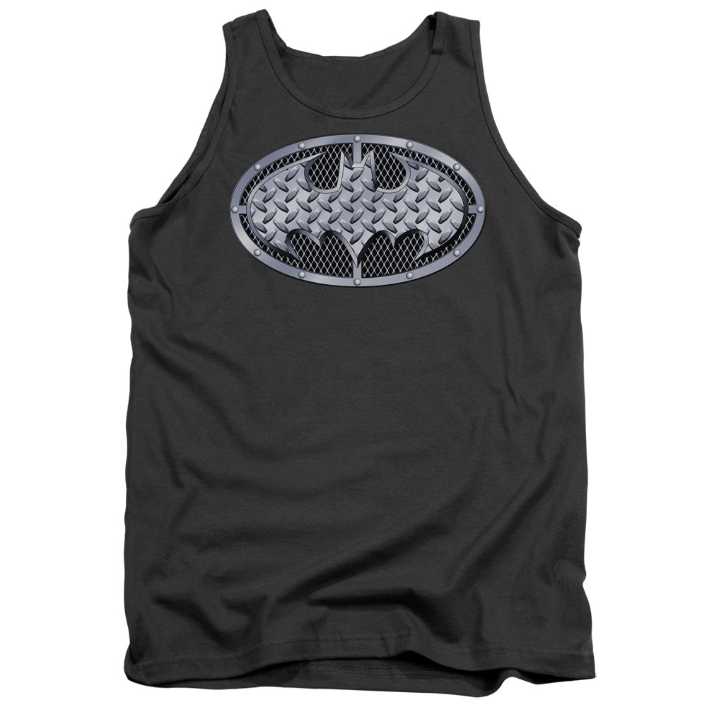 Batman - Steel Mesh Shield - Adult Tank - Charcoal