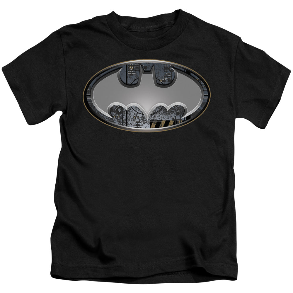 BATMAN STEEL WALL SHIELD - S/S JUVENILE 18/1 - BLACK - T-Shirt