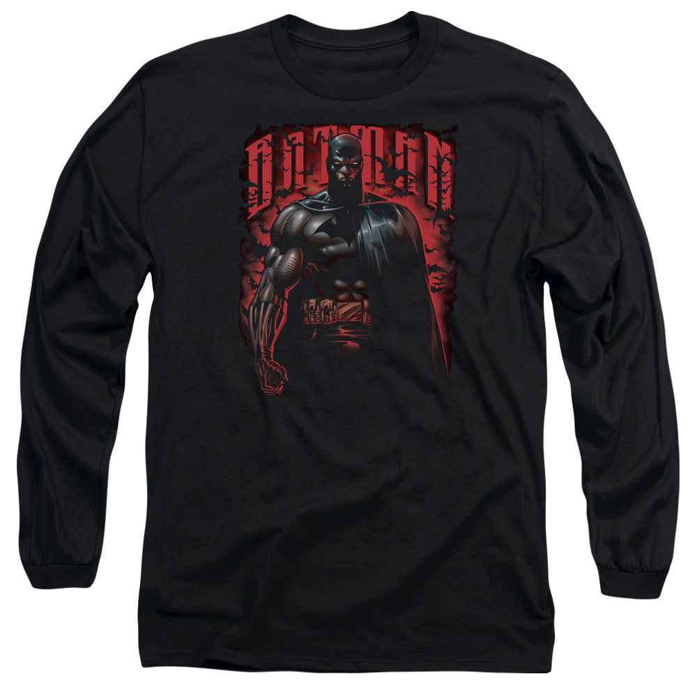 Batman - Red Knight - Long Sleeve Adult 18/1 - Black T-shirt