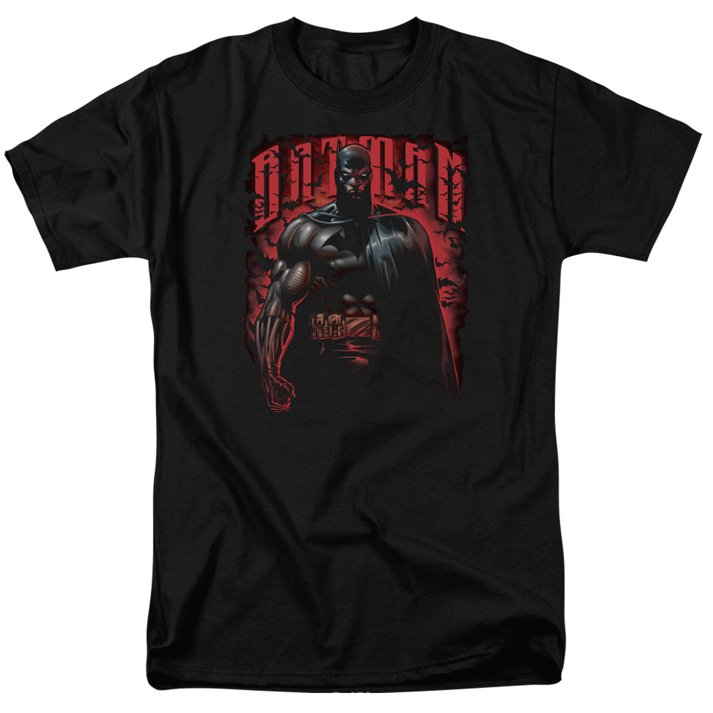 Batman - Red Knight - Short Sleeve Adult 18/1 - Black T-shirt