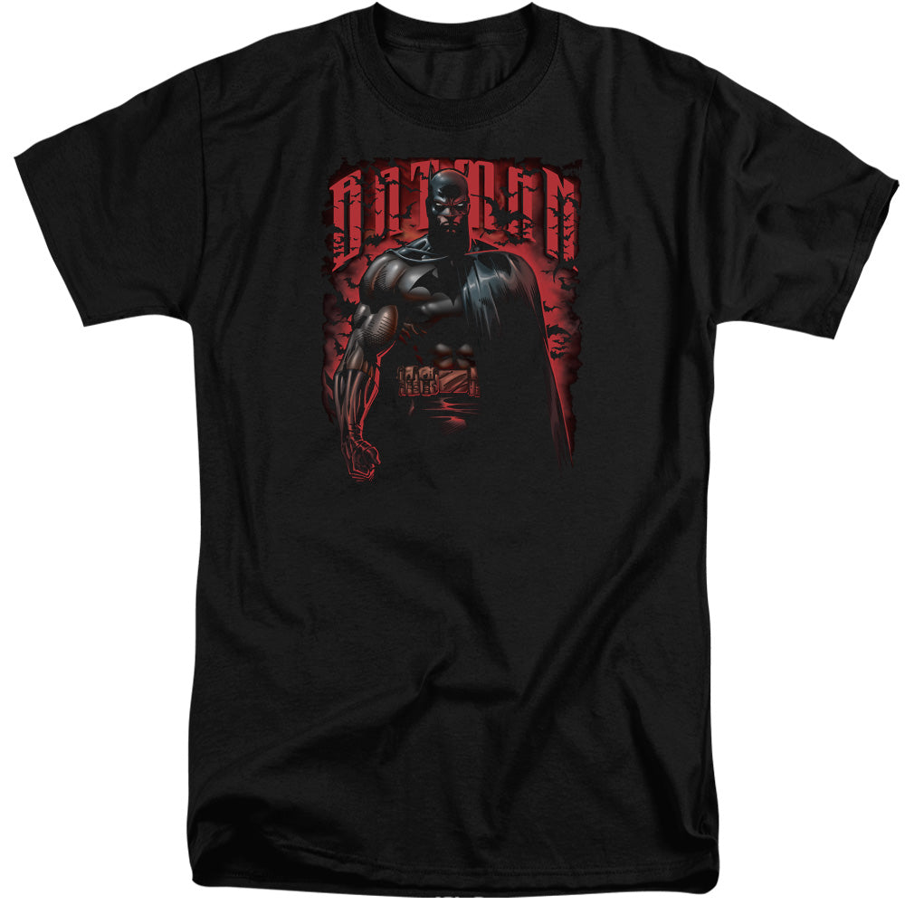 Batman - Red Knight - Short Sleeve Adult Tall - Black T-shirt