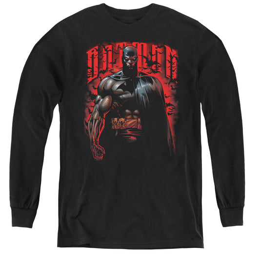 Batman - Red Knight - Youth Long Sleeve Tee - Black
