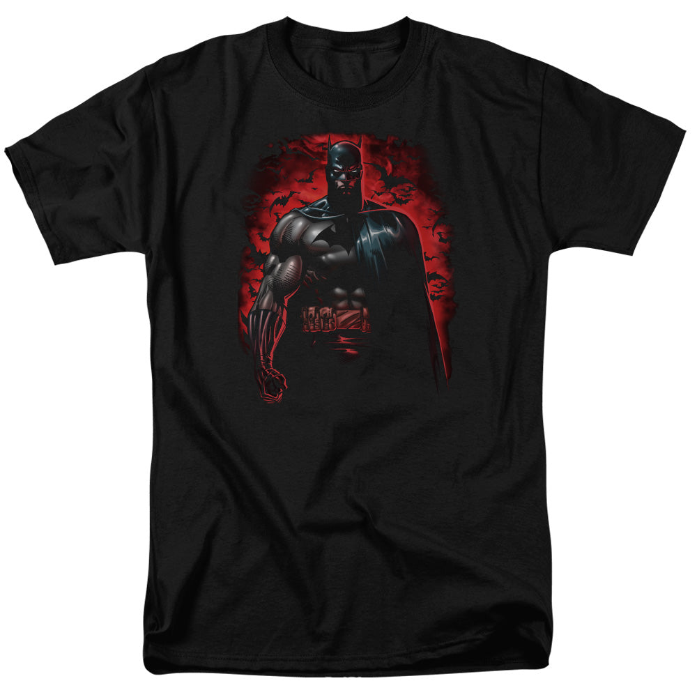 Batman - Red Knight - Short Sleeve Adult 18/1 - Black T-shirt
