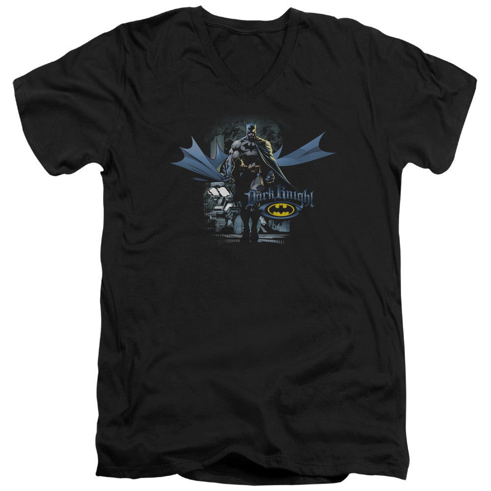 Batman - From The Depths - Short Sleeve Adult V-neck - Black T-shirt
