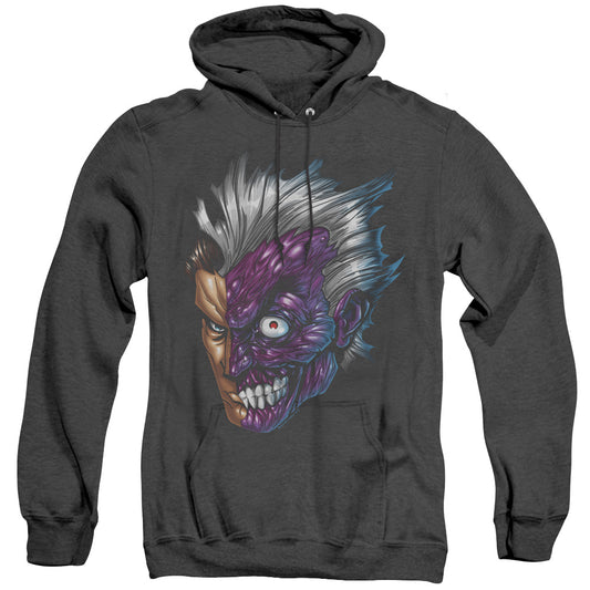 Batman - Just Face - Adult Heather Hoodie - Black