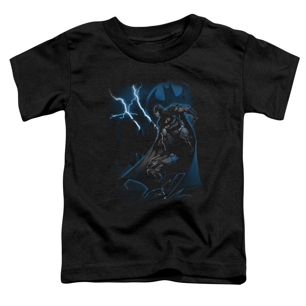 Batman - Lightning Strikes - Short Sleeve Toddler Tee - Black T-shirt