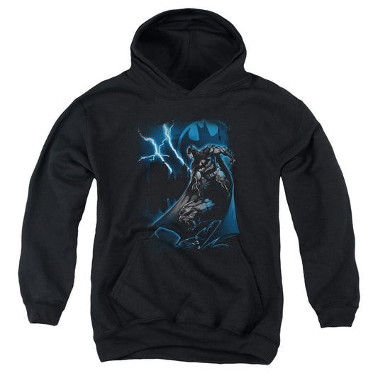 Batman - Lightning Strikes - Youth Pull-over Hoodie - Black